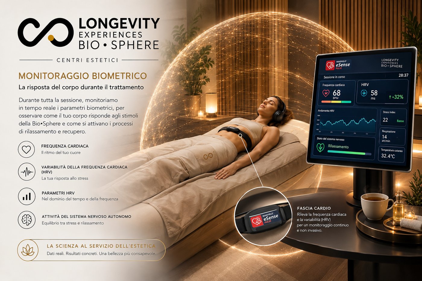 Monitoraggio biometrico durante il trattamento Bio·Sphere